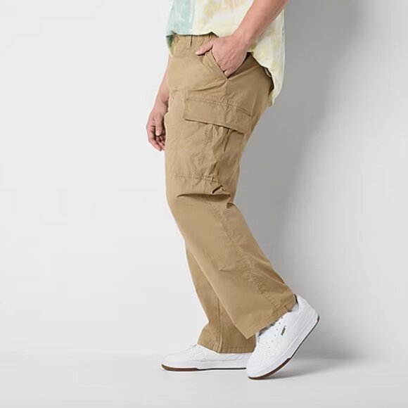 Arizona Mens Relaxed Fit Big and Tall Cargo Pant, Khaki Sz 2XLT 925436 - Picture 1 of 4